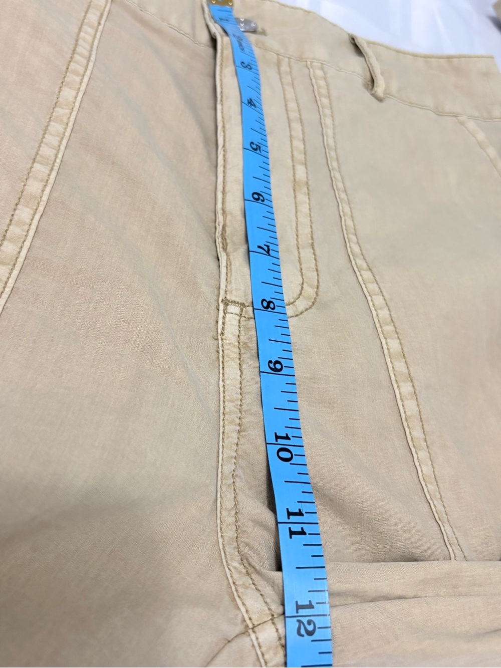 Calvin Klein Relaxed Fit Utility Canvas Cargo Pants Sz 4 100% Cotton in Tan - Picture 10 of 11